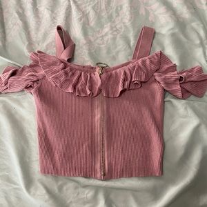 Never worn, cute pink crop top